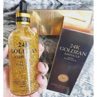 เซรั่ม 24K Goldzan Ampoule 99.9% Pure Gold By Skinature เซรั่มทองคำบริสุทธิ์ 24k ลดริ้วรอย 100 Ml.