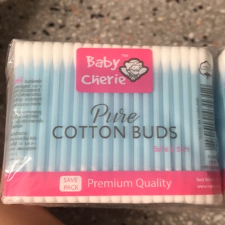 สำลีก้านอนามัย140ก้าน ฝ้าย100% ตราbaby cherie cotton buds