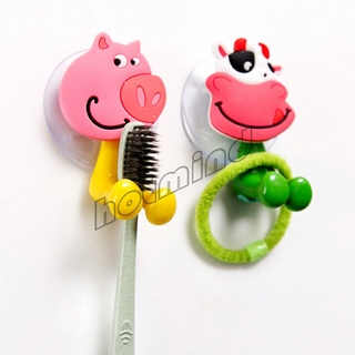 HotMind ที่แขวนแปรงสีฟัน สัตว์ตัวการ์ตูน ยึดผนังด้วยตัวดูด  Toothbrush holder with suction cup