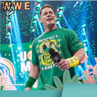 เสื้อยืดแขนสั้น พิมพ์ลาย WWE - John Cena "Earn The Day" ของแท้