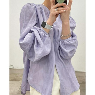 61085 เสื้อเชิ้ตแขนยาว ทรงหลวม สําหรับผู้หญิง