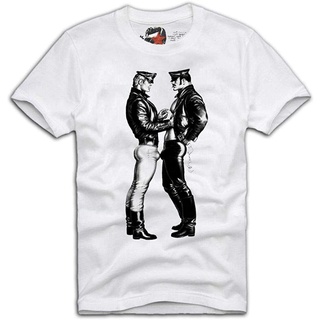 T-shirt  เสื้อแจ็กเก็ตหนัง พิมพ์ลาย Tom of Finland LGBT สไตล์วินเทจS-5XL