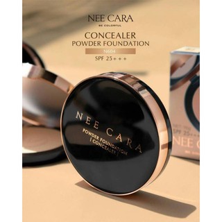 แท้พร้อมส่ง​ ใหม่​ N604 NEECARA POWDER CAKE แป้งพัฟเนื้อละเอียด  SPF 25+++​