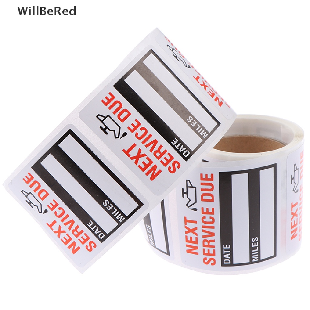 [WBRED] 100pcs/roll Oil Change/Service Reminder Stickers Window Sticker ...