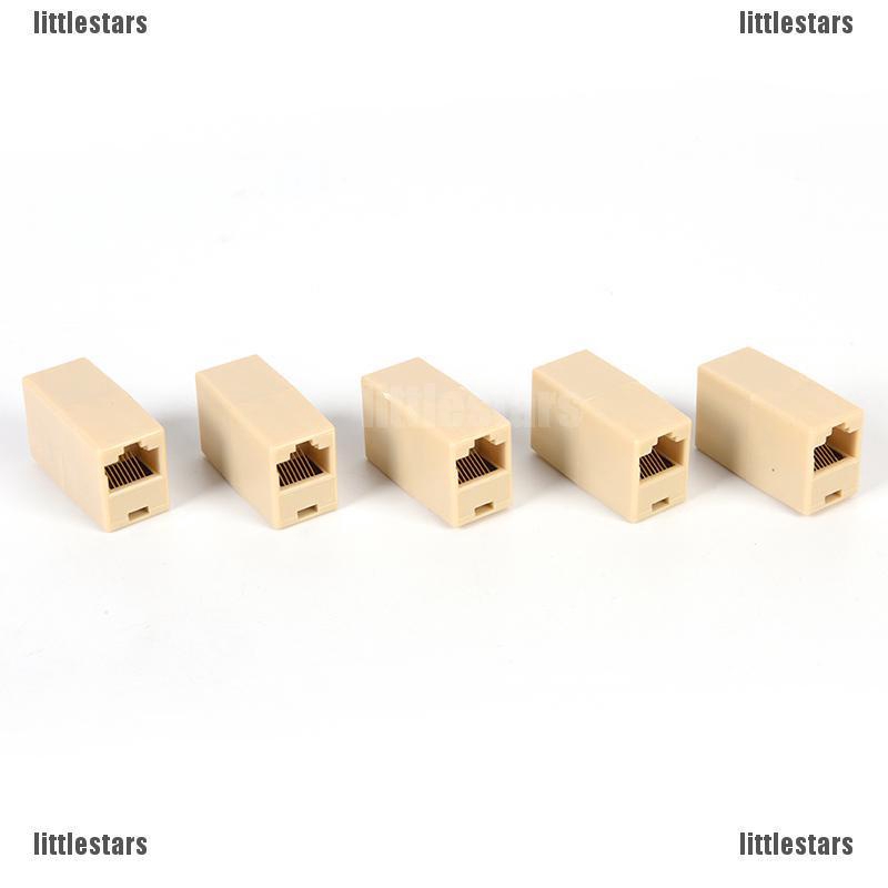 6x RJ45 Cat6/Cat5e Straight Coupler – Network Ethernet Cable Joiner, Beige