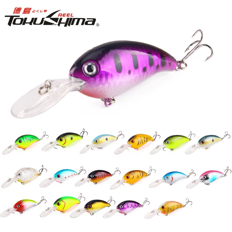 tokushima เหยื่อปลอมตกปลา CrankBait เหยื่อปลา อุปกรณ์ตกปลา เหยื่อปลอม Minnow Lure เหยื่อตกปลา รอกตีเหยื่อปลอม เหยื่อตกปลาช่อน Top Water Lure ตะขอเหยื่อตกปลานิล 10 ซม./13.6 กรัม
