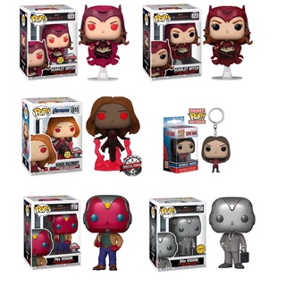 Funko Pop! ฟิกเกอร์ไวนิล Marvel: WandaVision The Scarlet Witch Vision 50s 70s สําหรับสะสม