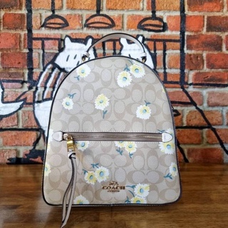 COACH JORDYN BACKPACK IN SIGNATURE CANVAS WITH DAISY PRINT