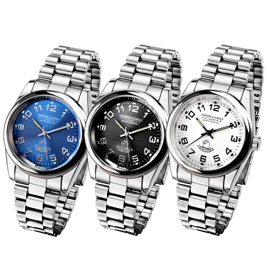 iwatch นาฬิกาจักรกล นาฬิกา 🔥AMERICA EAGLE🔥 สำหรับผู้ชาย สายสแตนเลส กันน้ำ ของแท้ รุ่น AE020G มีเก็บเงินปลายทาง