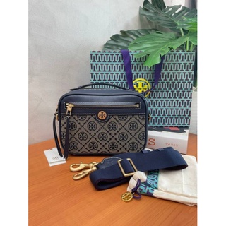 T0RY BUR©H T MONOGRAM JACQUARD CAMERA BAG