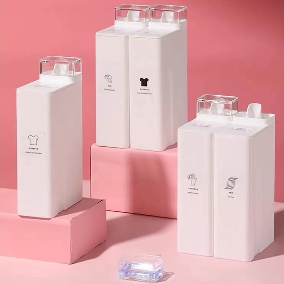 ขวดรีฟิล ใส่น้ำยาซักผ้า อเนกประสงค์ ขวดพลาสติกเปล่า ขนาด 1000ML