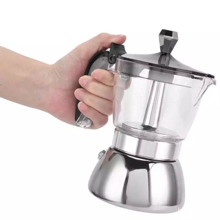 Moka Pot หม้อต้มกาแฟ มอคค่าพอท 4/6cupหม้อกาแฟ เครื่องชงกาแฟ พร้อมส่ง