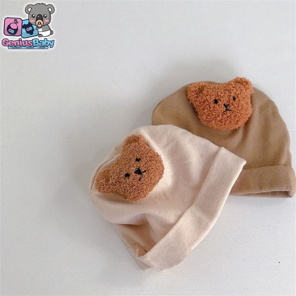 [ Genius Baby House ] 44-47cm / 6m-3y Beanie Hat พร้อมหมี 3D H3800