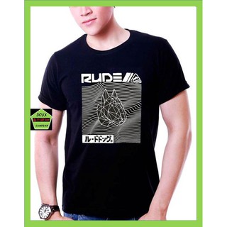 Rudedog เสื้อคอกลม ชาย หญิง  รุ่น Big head สีดำ