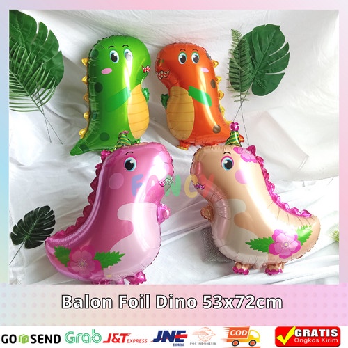 ลูกโป่งฟอยล์วันเกิดธีมไดโนเสาร์/Baby shark/LARGE (53 x 72 ซม.)