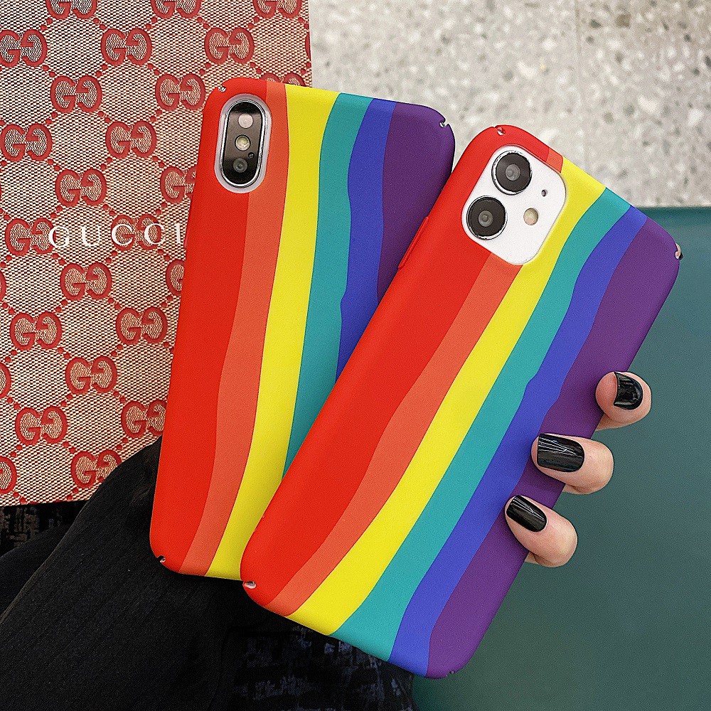 เคสซิลิโคนสายรุ้ง เคสสำหรับ Samsung รุ่น J7 / J7pro / J7prime / A10 / A20 / A30 / A50 / A50s / A30s 