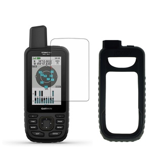 เคสซิลิโคน + ฟิล์มกันรอยหน้าจอ PET นิ่ม สําหรับ Garmin GPSMap 66SR 66S 66ST