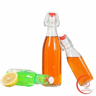 [A649] เก็บน้ำ ขอเหลว  ขวดแก้วสุญญากาศพร้อมฝา Sealed glass bottle