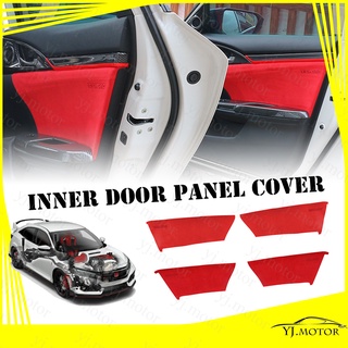 ฝาครอบแผงประตูด้านใน หนังนิ่ม ขนเฟอร์เทียม สําหรับ Honda Civic FC ปี 2016-2020 Inner Door Panel Cover