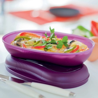 กล่องใส่อาหารอุ่นในไมโครเวฟได้ แบรนด์ Tupperware รุ่น Micro Delight (1) 430ml