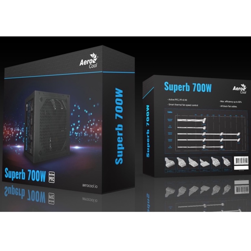 AEROCOOL SuperB 600W/700W Power Supply ใช้งานปลอดภัย ประกันของแท้ ประกันฯศูนย์ไทน3ปี - รูปที่ 2