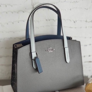 STYLE NO. 31740  Charlie Carryall 28 With Colorblock Snakeskin Detail  HEATHER GREY MULTI/DARK GUNMETAL