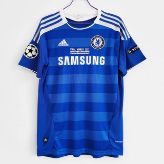 เสื้อกีฬาแขนสั้น ลายทีมชาติฟุตบอล Chelsea home 2011 12 ชุดเหย้า AAA คุณภาพสูง สําหรับผู้ชาย