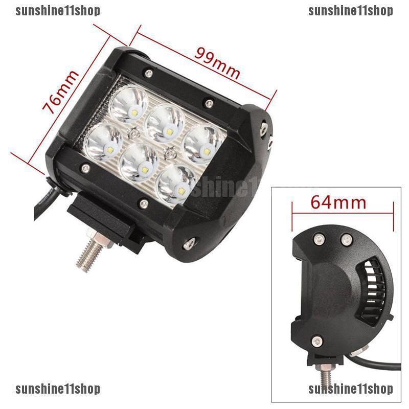 ☺☺ไฟตัดหมอกออฟโร้ด LED 18W 4WD สําหรับรถ ATV SUV UTE