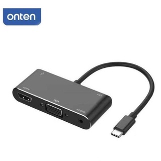 สายแปลง ONTEN รุ่น OTN-9573s แปลง Type-C เป็น HDMI/VGA/USB3.0/PD converter