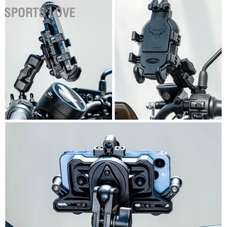 Sports Love Motorcycle Phone Mount Shock Absorbing 360 Degree Rotating Universal Bike Handlebar Holder