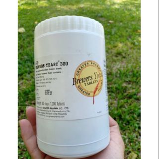 บริวเวอร์ ยีสต์ Brewers Yeast 300 mg. 1000 เม็ด บำรุงเส้นผม เล็บ ผิวพรรณ