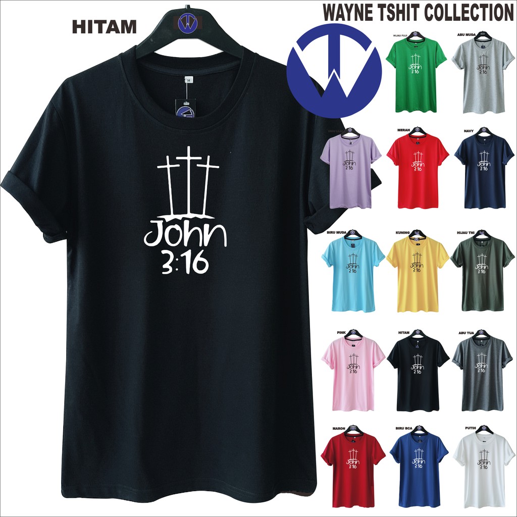 MS SPIRITUAL T-SHIRT JOHN 1;36 A / UNISEX TSHIRT / เสื้อยืดผู้หญิงผู้ชาย / CASUAL DISTRO T-SHIRT / J