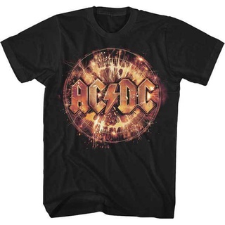 เสื้อยืด ผ้าฝ้าย แบบนิ่ม ทรงหลวม พิมพ์ลายโลโก้ Ac-Dc Broze