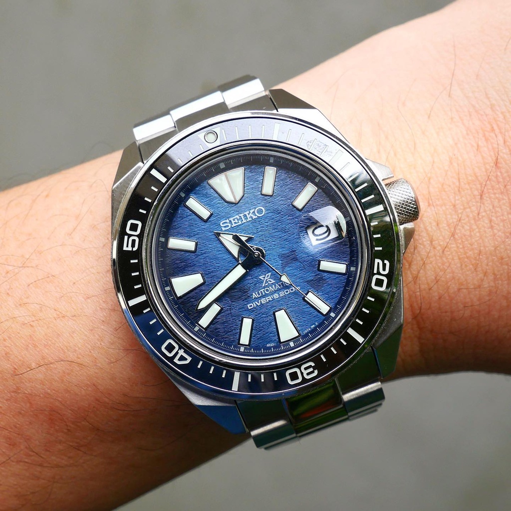 SEIKO SRPF79K1 Save The Ocean Dark Manta Ray ไซโก้ กระเบนดำ ซามูไร ครบกล่องใบ ประกันเหลือ พร้อมสาย S