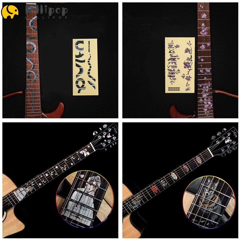 DIY Guitar Fingerboard Fretboard Inlay Sticker Halloween Wolf Peking