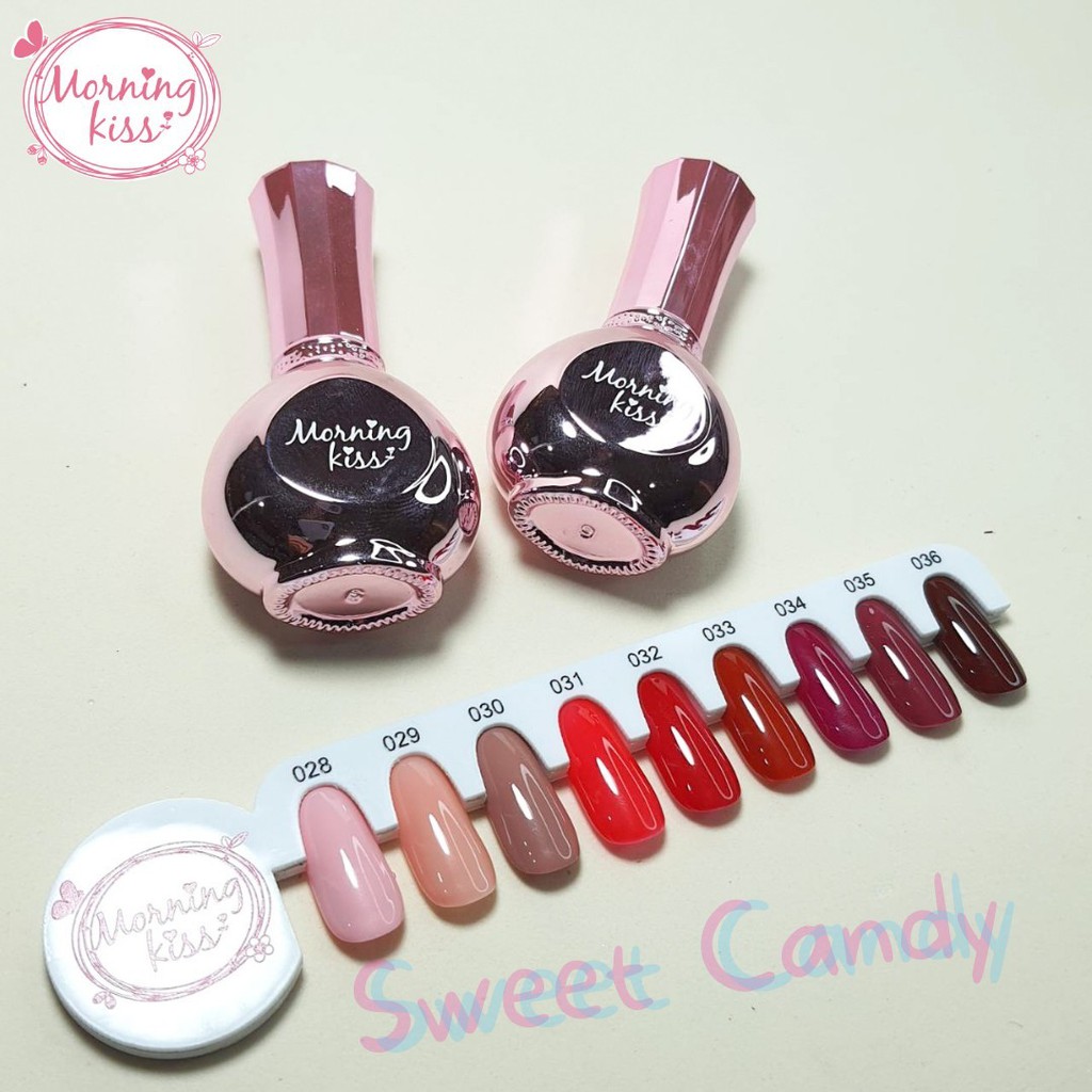 Candy Gel ยาทาเล็บ สีเจล สีทาเล็บเจล 15ml เฉดสีสวยมาก Morning Kiss ยาทาเล็บเจล เซตทำเล็บเจล เซตทำเล็