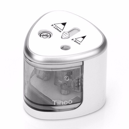 กบเหลา กบเหลาดินสอไฟฟ้าอัตโนมัติ มีประกัน มีอะไหล่ ส่งจากไทย กบเหลาดินสอไฟฟ้า 1 รู 2 รู  มี 3 สี เหลาดินสอ ee ได้ง่าย