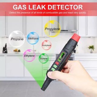 HABOTEST HT61 เครื่องตรวจจับแก๊สรั่ว Gas AnalyzerประเภทปากกามินิแบบพกพาPPMเมตรเชื้อเพลิงFlammable Natural Tester 1000ppm