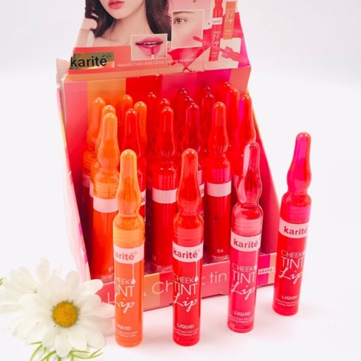 68400 ลิปสติก Karite เนื้อกลอส กลิตเตอร์ฉ่ำวาว ปากอวบอิ่ม ดูเป็นธรรมชาติ กลิ่นหอมผลไม้🍅🍎