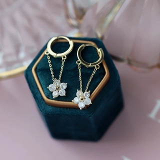 ♡พร้อมส่ง !! ต่างหูดอกไม้คุณหนู