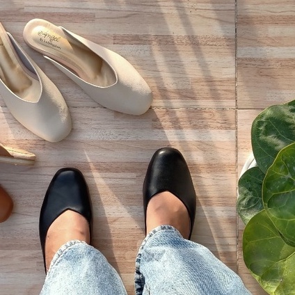 รองเท้าเปิดหลัง คนเท้าใหญ่ รองเท้าบิ๊กไซส์  Bigsize 37 - 48 Ladybigshoes B02 คนเท้าใหญ่อวบ ใส่สบาย