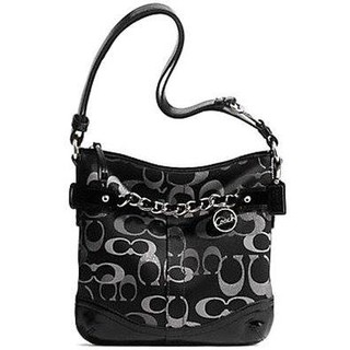 Impcoachza พร้อมส่ง กระเป๋าสะพาย Coach รุ่น OPTIC METALLIC SIGNATURE CHAIN DUFFLE