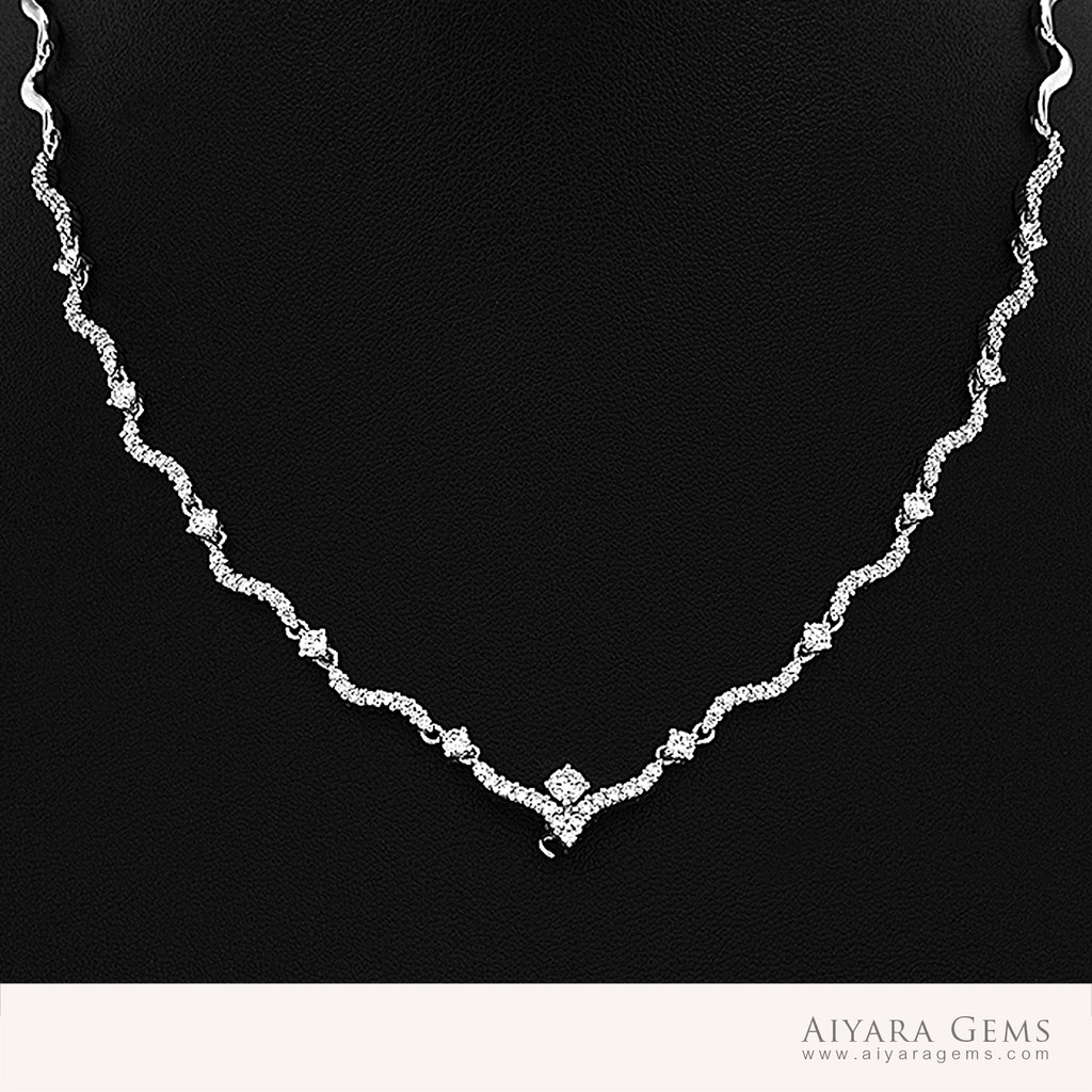 สร้อยคอเพชรแท้ 2.2  กะรัต  น้ำ  98 VVS2 (SN-01831)