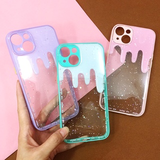 พร้อมส่ง!! i6+,i7,i7+,iX,iXR,i11,i13 เคสขอบนิ่มใส TPU พิมพ์ลายกันรอยกล้อง เคลือบเจลกากเพชร เคสมือถือแฟชั่น