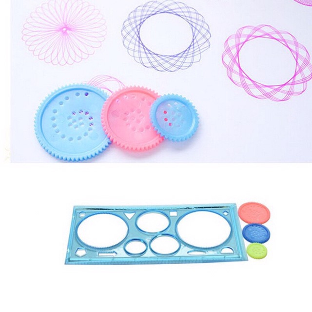 ไม้บรรทัดเรขาคณิต 1 อัน คละสี - รูปที่ 3