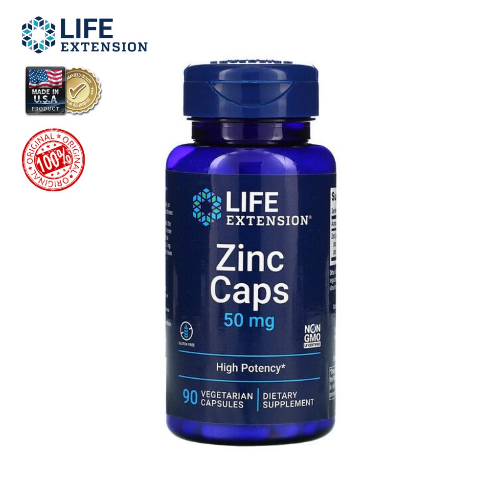 Life Extension | Zinc Caps 50mg | ภูมิคุ้มกันแข็งแรง | 90 แคปซูล | แท้พร้อมส่ง