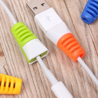 ตัวถนอมสายชาร์จโทรศัพท์ USB แบบนิ่ม สําหรับ iPhone Android