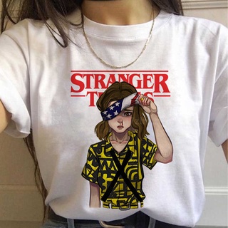 GILDAN เสื้อยืด พิมพ์ลายกราฟฟิค Stranger Things สีขาว สไตล์ฮาราจูกุ ของขวัญวันเกิด สําหรับผู้ชาย และผู้หญิง Y2k 2022