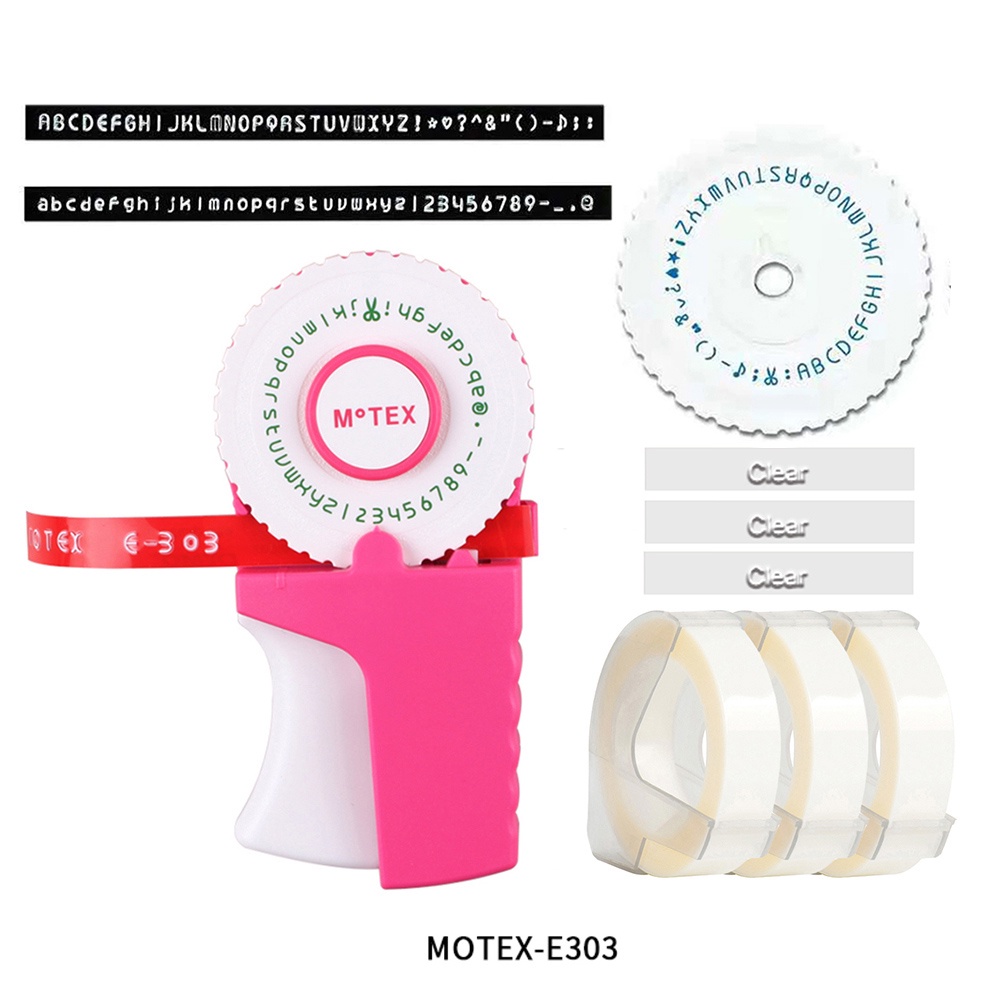 DIY เครื่องพิมพ์ดีด Motex E-303 E303 ลายนูนป้ายล้อและ 9 มม.3D ลายนูนเทป Dymo 12965 1880 1610 Dymo เค