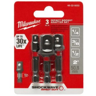 แปลงหัวบล็อค Milwaukee 48-32-5033 Impact Socket Adapter Set 3 ชิ้น 1/4 , 3/8 , 1/2